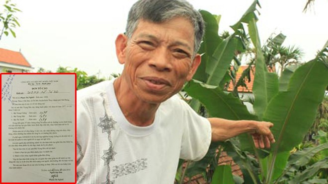 Chồng bắt vợ 56 tuổi khoả thân giữa đường để làm nhục Ông Phạm Văn Vằng chỉ nơi bà Ng. bị làm nhục và lá đơn tố cáo của bà Ng. gửi đến UBND xã Từ Sơn