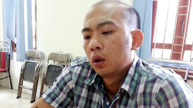 Kẻ chủ mưu rủ vệ sĩ cướp nhà băng vừa bị bắt Triệu Minh Tuấn vừa được di lý về Hà Nội phục vụ công tác điều tra. Ảnh: Việt Đức