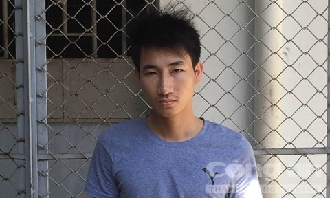 Đến đòi tiền lương nhân viên bảo vệ bị đâm chết Đối tượng Trần Đình Quân - Ảnh: Thiên Thanh