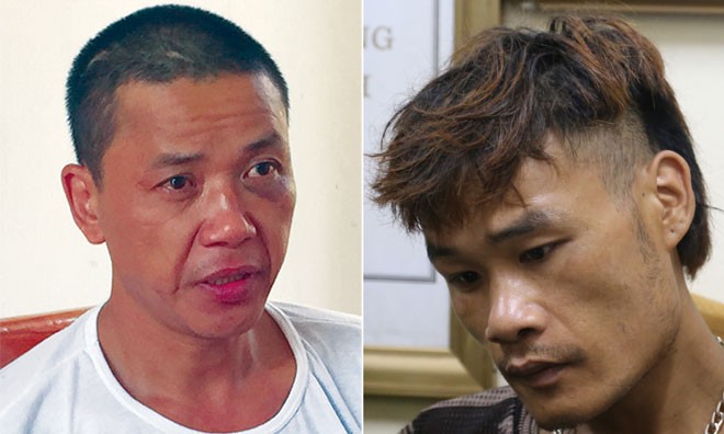 Kẻ ngáo đá cầm hung khí đi cướp taxi Đối tượng Cam Văn Lợi và Vi Ngọc Doan