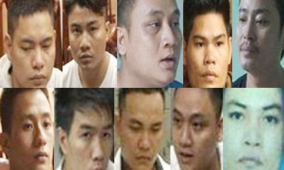 10 thanh niên truy sát, chém 1 người tử vong Nhóm 10 đối tượng bị cáo buộc dùng dao tự chế chém chết người đã bị công an TP Huế và công an tỉnh Thừa Thiên Huế phối hợp bắt giữ