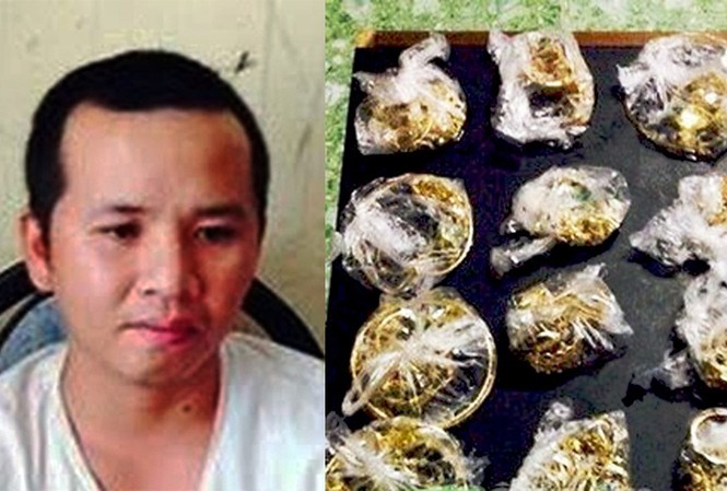 Bán vàng trộm cắp để mở tiệc ăn mừng Cảnh sát thu giữ nhiều túi vàng do nhóm nghi can trộm được ở huyện Hoài Nhơn (Bình Định) và nghi can Nguyễn Tiến Thiện tại cơ quan điều tra