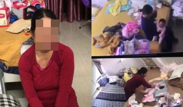 Bắt khẩn cấp người giúp việc bạo hành dã man bé hơn 1 tháng tuổi Người giúp việc và hình ảnh bé gái bị bạo hành được cắt từ clip