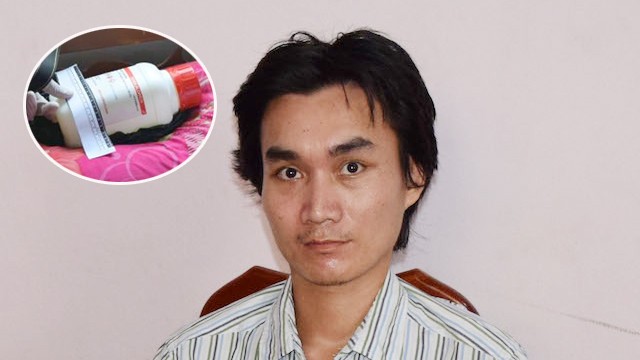 Bỏ thuốc độc vào rượu nhìn cha và hàng xóm gục chết Đối tượng Thạch Văn Nghĩa tại cơ quan công an