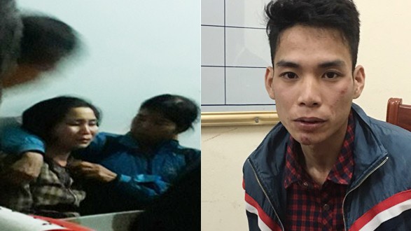 3 giờ nghẹt thở giải cứu người phụ nữ bị kẻ bắt cóc kề dao Chị Tân sau khi được giải cứu và kẻ "ngáo đá" kề dao vào cổ mình