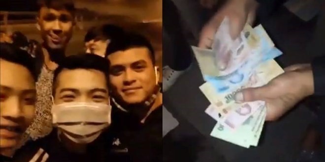 Khởi tố nhóm thanh niên livestream cảnh trấn lột xe trên cao tốc Nhóm thanh niên chặn đường xin đểu xe trên cao tốc (Ảnh: Cắt từ clip)
