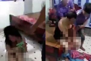 Thực hư đề nghị tước quân tịch thượng úy công an bị đánh ghen ở Cà Mau Hình ảnh cắt từ clip