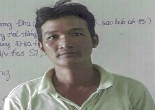 Trộm chém trọng thương 2 cán bộ công an Lê Thanh Phong tại cơ quan công an - Ảnh: Công an cung cấp