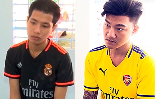 Hai tên cướp giật 250 triệu đồng của đôi vợ chồng Khi bị bắt giữ, Tư đã xài hết tiền cướp được, còn Thức chưa kịp sử dụng đồng nào. Ảnh: Công an cung cấp