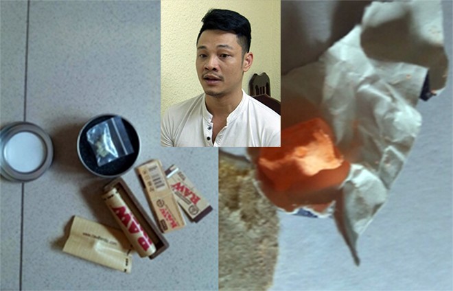 14 nam nữ thanh niên dự 'chiêu đãi' sinh nhật bằng ma túy Đối tượng Hòa và tang vật