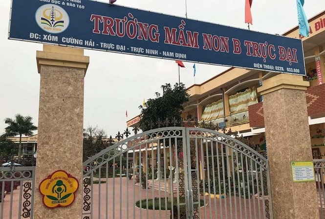 Vụ bé 4 tuổi bị bắt nhốt, buộc dây vào người: Cô giáo đến nhà xin lỗi Trường Mầm non B Trực Đại, huyện Trực Ninh, Nam Định, nơi xẩy ra sự việc đáng tiếc
