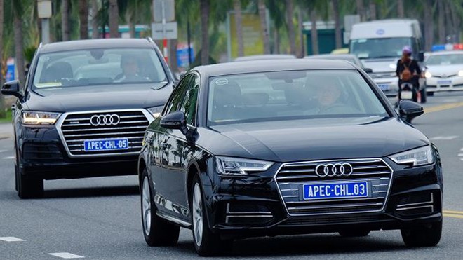 Tin mới về các xe Audi phục vụ APEC Xe Audi phục vụ APEC đang hoàn tất thủ tục để bán cho khách hàng