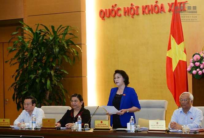 Hội đồng bầu cử xem xét tư cách ông Trịnh Xuân Thanh Chủ tịch Quốc hội Nguyễn Thị Kim Ngân phát biểu tại phiên họp Hội đồng bầu cử quốc gia.