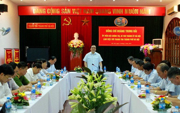 Bí thư Hà Nội: Lưu ý tác động mạng xã hội trong thanh tra, kiểm tra Bí thư Thành ủy Hoàng Trung Hải phát biểu kết luận buổi làm việc