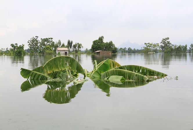 Hà Nội dốc toàn lực ứng phó với siêu bão Mangkhut Siêu bão Mangkhut có thể gây mưa lớn, đe dọa gây ngập lụt ở ngoại thành Hà Nội. Ảnh: Trường Phong