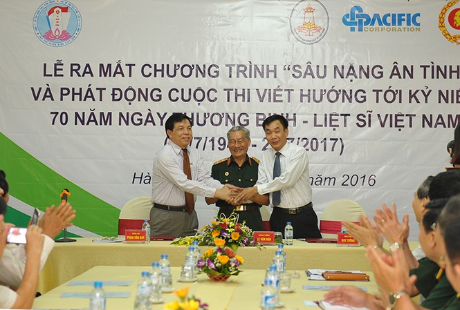 Phát động cuộc thi viết 'Sâu nặng ân tình' Lễ ra mắt Chương trình “Sâu nặng ân tình” và phát động cuộc thi viết hướng tới Kỷ niệm 70 năm ngày Thương binh – Liệt sỹ Việt Nam diễn ra chiều 1/9