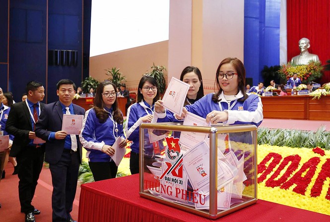 Kết quả bầu Ban chấp hành T.Ư Đoàn khoá XI Đại hội đã tiến hành Bầu ban chấp hành T.Ư Đoàn khoá XI. Ảnh Như Ý