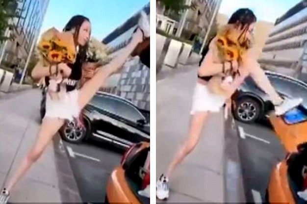 Những cuộc tỉ thí chân dài, khoe thân của giới trẻ xứ tỉ dân Dùng chân đóng cốp sau xế hộp từng là trào lưu đo chân ai dài của giới trẻ Trung Quốc