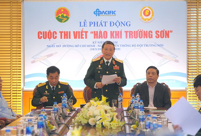 Phát động cuộc thi viết 'Hào khí Trường Sơn' Thiếu tướng Hoàng Anh Tuấn - Phó Chủ tịch Thường trực Tổng Thư ký Hội Truyền thống Trường Sơn - Đường Hồ Chí Minh Việt Nam, trưởng ban tổ chức cuộc thi phát biểu