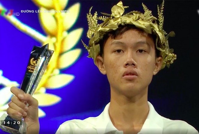 Nam sinh Quảng Trị xuất thần vào chung kết Đường lên đỉnh Olympia Lê Thanh Tân Nhật mang điểm cầu truyền hình trực tiếp Chung kết Đường lên đỉnh Olympia năm thứ 18 về Quảng Trị