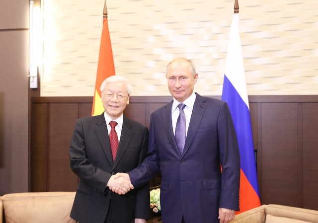 Tuyên bố chung Việt Nam - Liên bang Nga Tổng thống Nga Vladimir Putin đón Tổng Bí thư Nguyễn Phú Trọng