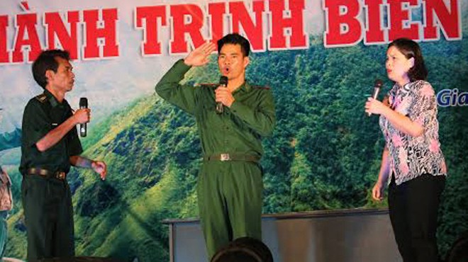 Giao lưu “Hành trình biên giới “ Tiết mục biểu diễn của các nghệ sĩ trong Hành trình