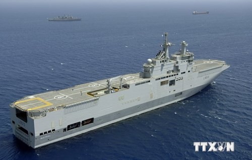 Anh vẫn xuất khẩu vũ khí sang Nga Tàu chiến Mistral. Ảnh: AFP/TTXVN