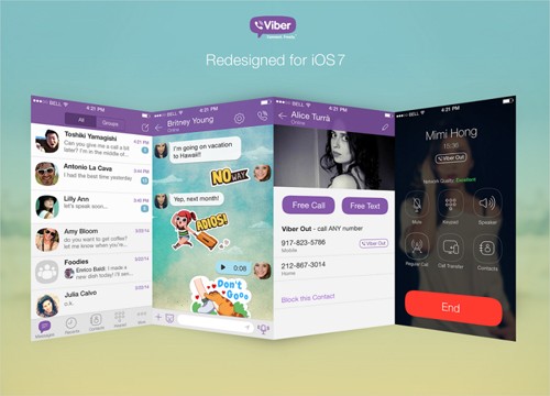 Viber bổ sung tính năng chặn cuộc gọi
Viber trên nền iOS 7 có nhiều tính năng mới - Ảnh chụp màn hình