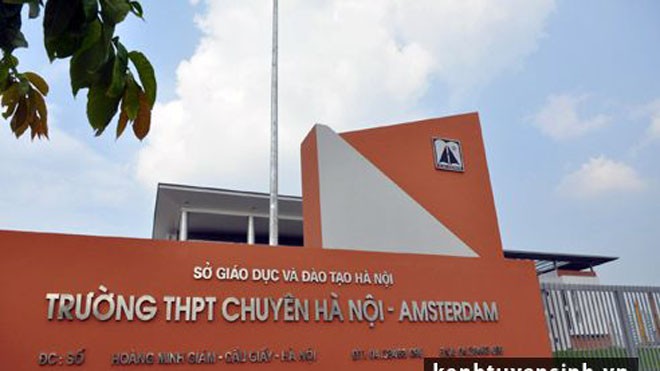 Tuyển sinh lớp 6 trường THPT chuyên Hà Nội - Amsterdam Trường THPT chuyên Hà Nội - Amsterdam