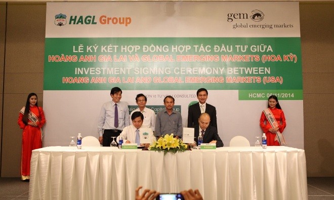 Tập đoàn Mỹ đầu tư 1.700 tỷ đồng vào Hoàng Anh Gia Lai Lễ ký kết giữa với GEM chiều 6/11 tại TP HCM.