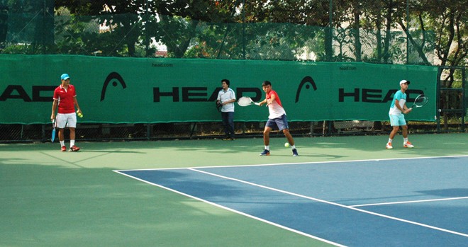 Mùng 3 Tết, đội tuyển quần vợt bước vào luyện tập cho giải Davis Cup Các vận động viên tích cực tập luyện trong ngày mồng 3 Tết.