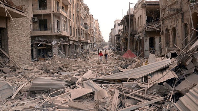 Chiến sự Syria: 6 năm địa ngục vẫn còn dài Cảnh tượng tan hoang trên khắp Syria. Ảnh: Getty Images