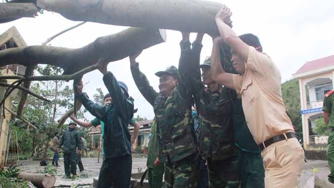Tây Nguyên: Tình người sau cơn bão Dẹp cây đổ xuống trường học ở Huyện Krông Bông