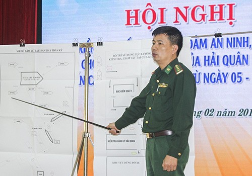 Đà Nẵng và 6 tháng chuẩn bị đón tàu sân bay cùng 6.000 thuỷ thủ Mỹ Biên phòng Đà Nẵng tổ chức hội nghị về công tác đón tiếp đoàn Hải quân Mỹ, hôm 28/2. Ảnh: T.H.