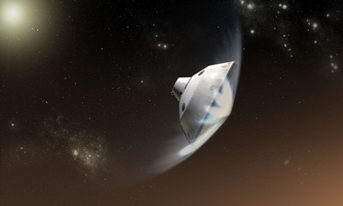 Tấm chắn nhiệt trong nhiệm vụ sao Hỏa 2 tỷ USD bị nứt NASA dự định đưa xe thám hiểm với tấm chắn bảo vệ đáp xuống hành tinh đỏ. Ảnh: NASA/JPL-Caltech.