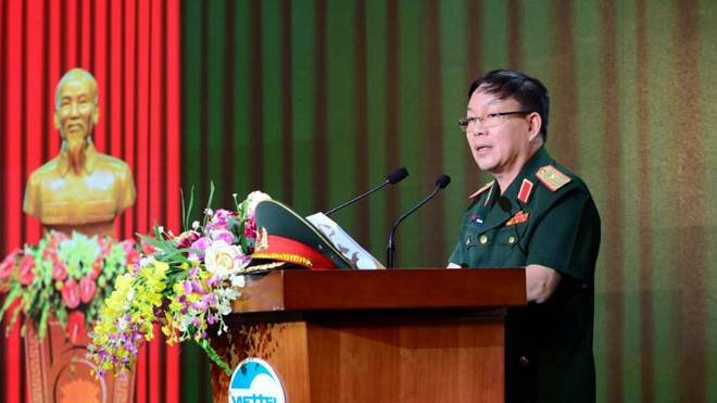 Công ty Công trình Viettel đổi tên, thành tổng công ty Viettel thứ 4 Thiếu tướng Lê Đăng Dũng phát biểu tại buổi lễ