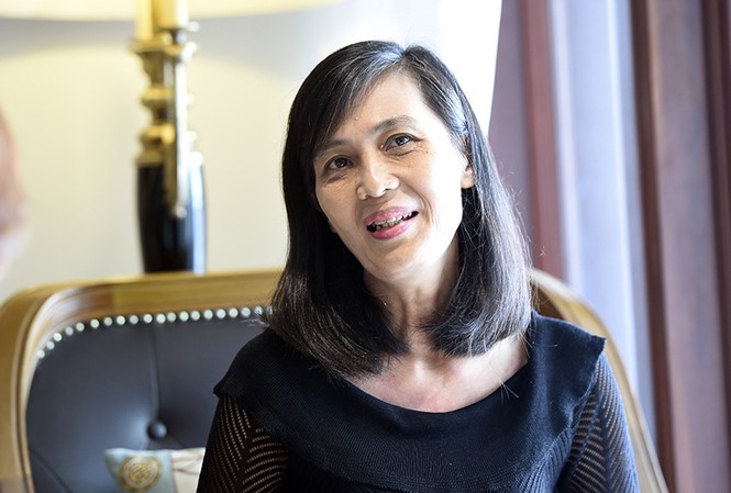 Mẹ Hoa hậu Đại dương Ngân Anh: 'Tôi đau khi thấy con mình bị chế ảnh' Chị Nguyệt Quế - mẹ của Hoa hậu Đại dương Lê Âu Ngân Anh. Ảnh: Mạnh Thắng.