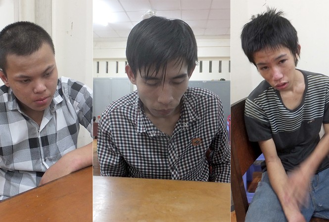 Bắt 3 thanh thiếu niên chuyên trộm cắp tài sản vào lúc rạng sáng Các đối tượng tại cơ quan công an.