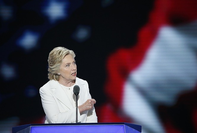 Tỷ phú Trump thất thế trước bà Hillary tại nhiều bang chủ chốt Ứng viên tổng thống Mỹ của đảng Dân chủ, cựu Ngoại trưởng Mỹ Hillary Clinton. Ảnh: EPA
