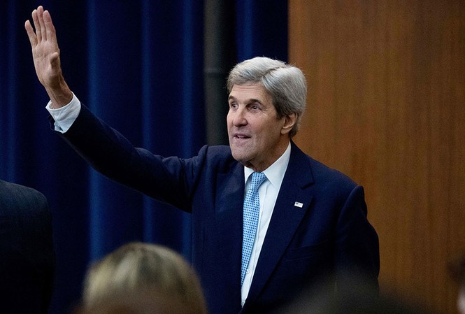 Ngoại trưởng Mỹ thân thiện với Nga trước khi mãn nhiệm Ngoại trưởng Kerry bất ngờ thân thiện với Nga trước khi mãn nhiệm. Ảnh: AP