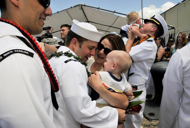 Mỹ: ‘Chưa cần đưa gia đình binh sĩ rời Hàn Quốc’ Ảnh: US Navy