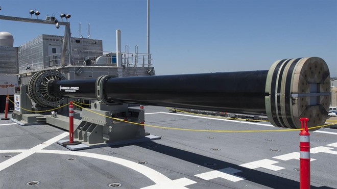 Hé lộ sức mạnh khủng khiếp của pháo ray plasma Ảnh: Defence