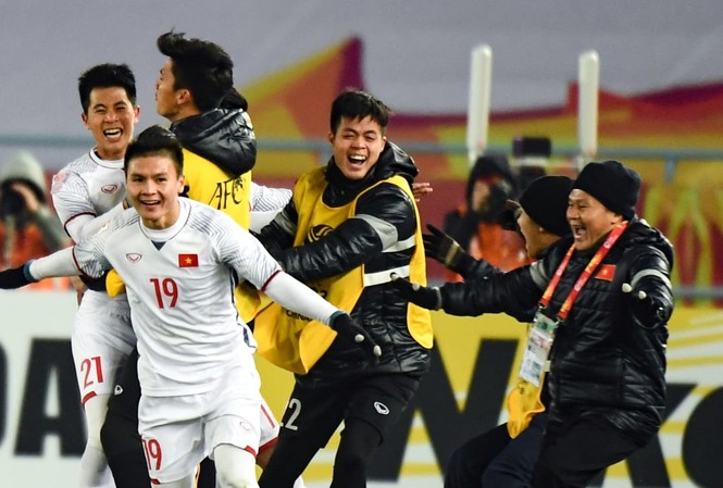 Quỹ Hỗ trợ Tài năng trẻ Việt Nam tặng thưởng U23 Việt Nam 200 triệu đồng Ảnh: AFC