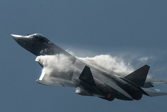 Siêu tiêm kích Su-57 của Nga thử nghiệm chiến đấu Ảnh: RIA Novosti