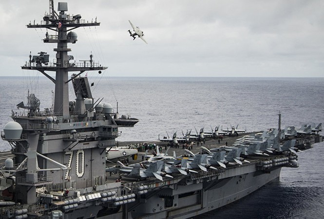 Báo Nga viết gì về chuyến thăm Việt Nam của tàu sân bay Mỹ? Ảnh: US Navy
