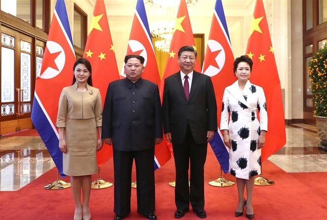 Chủ tịch Kim Jong-un đến Trung Quốc, hội đàm với Chủ tịch Tập Cận Bình Ảnh: Tân hoa xã