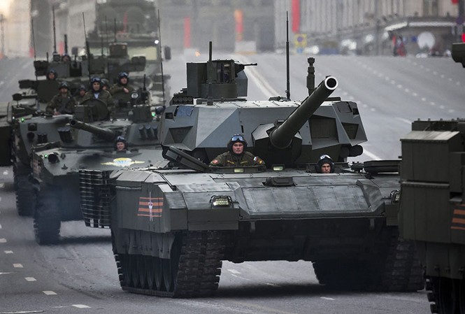Trang bị tên lửa chống tăng 152mm, T-14 Armata mạnh gấp bội Trang bị tên lửa chống tăng 152mm, tăng T-14 mạnh gấp bội. Ảnh: Sputnik