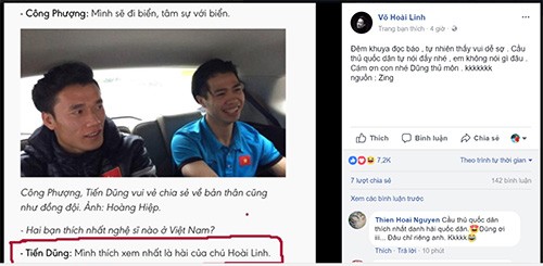 Câu nói của Bùi Tiến Dũng U23 khiến danh hài Hoài Linh 'vui dễ sợ' Câu nói của Bùi Tiến Dũng U23 khiến danh hài Hoài Linh 'vui dễ sợ'