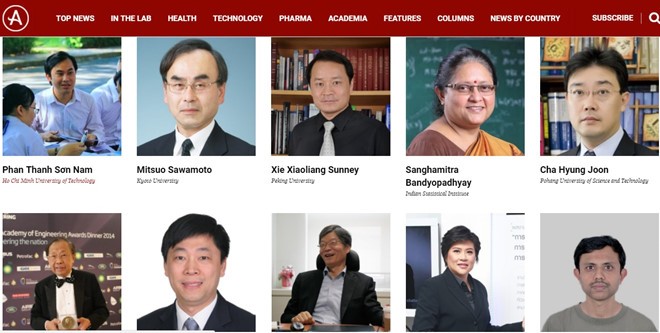 Hai nhà khoa học Việt Nam vào top 100 châu Á GS Phan Thanh Sơn và PGS Nguyễn Sum là hai đại diện của Việt Nam lọt vào danh sách 100 nhà khoa học châu Á.