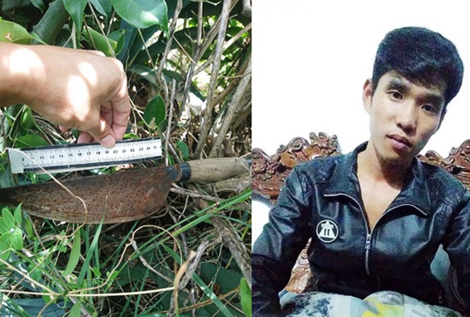 Một phụ nữ lĩnh 'mưa dao' khi đang ngủ tại nhà Đối tượng Trần Minh Dần. Ảnh: Minh Hiếu